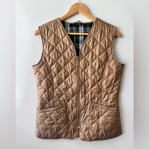Barbour Tan Quilted Vest